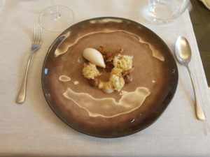 Nocciola, nocciola, nocciola dessert at Cannavacciuolo Bistrot Torino - stella Michelin
