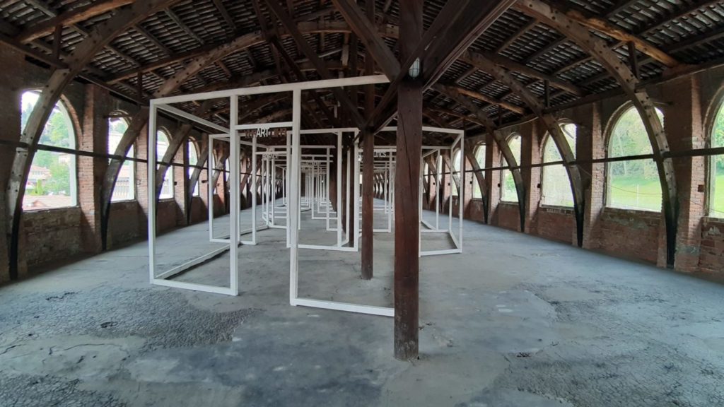 Cittadellarte - former dye-works - Porte-Uffizi installation by Pistoletto