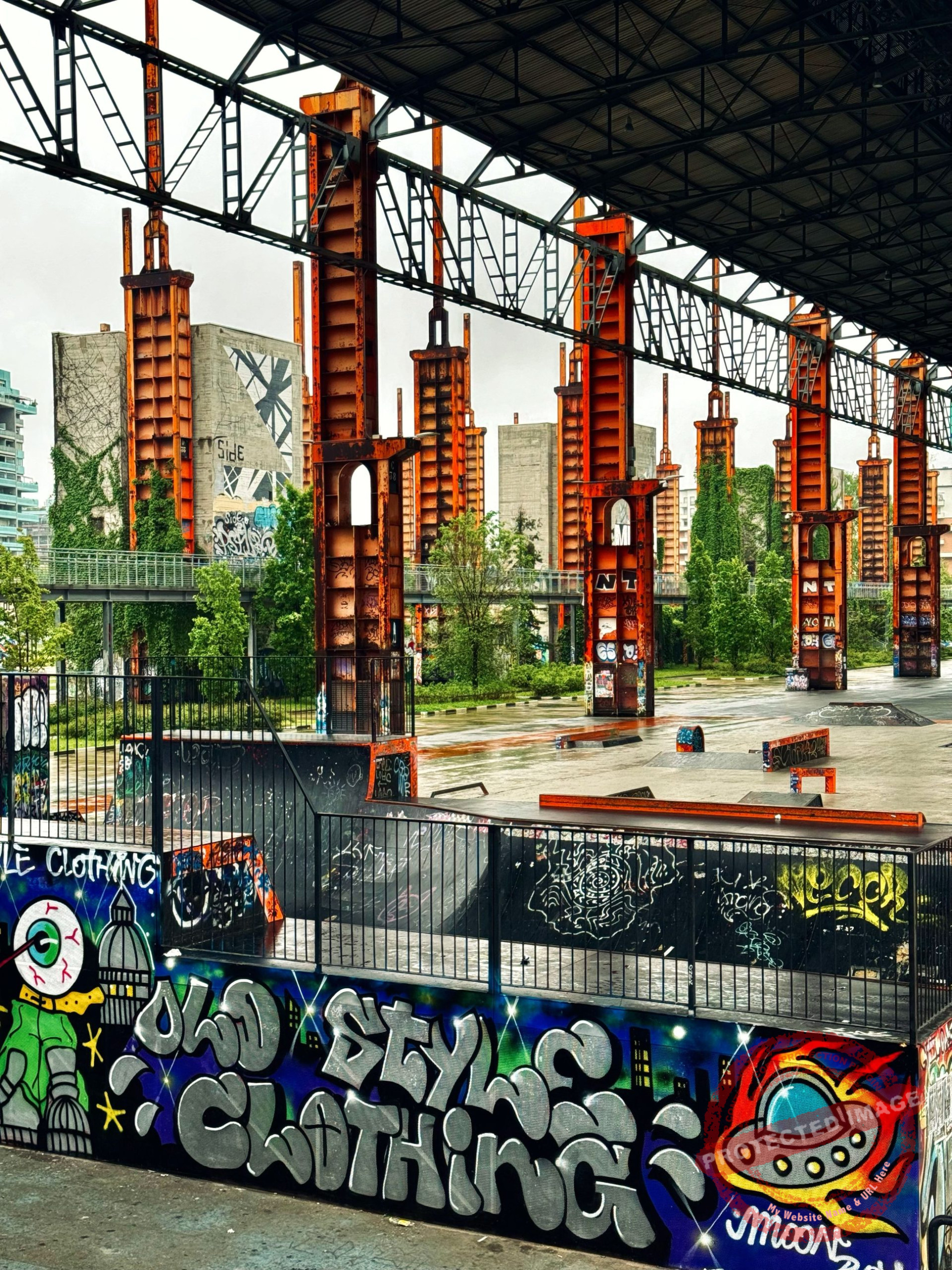 Kappa-FuturFestival-2026-Parco-Dora-Torino-murale-e-pilastri-in-ferro